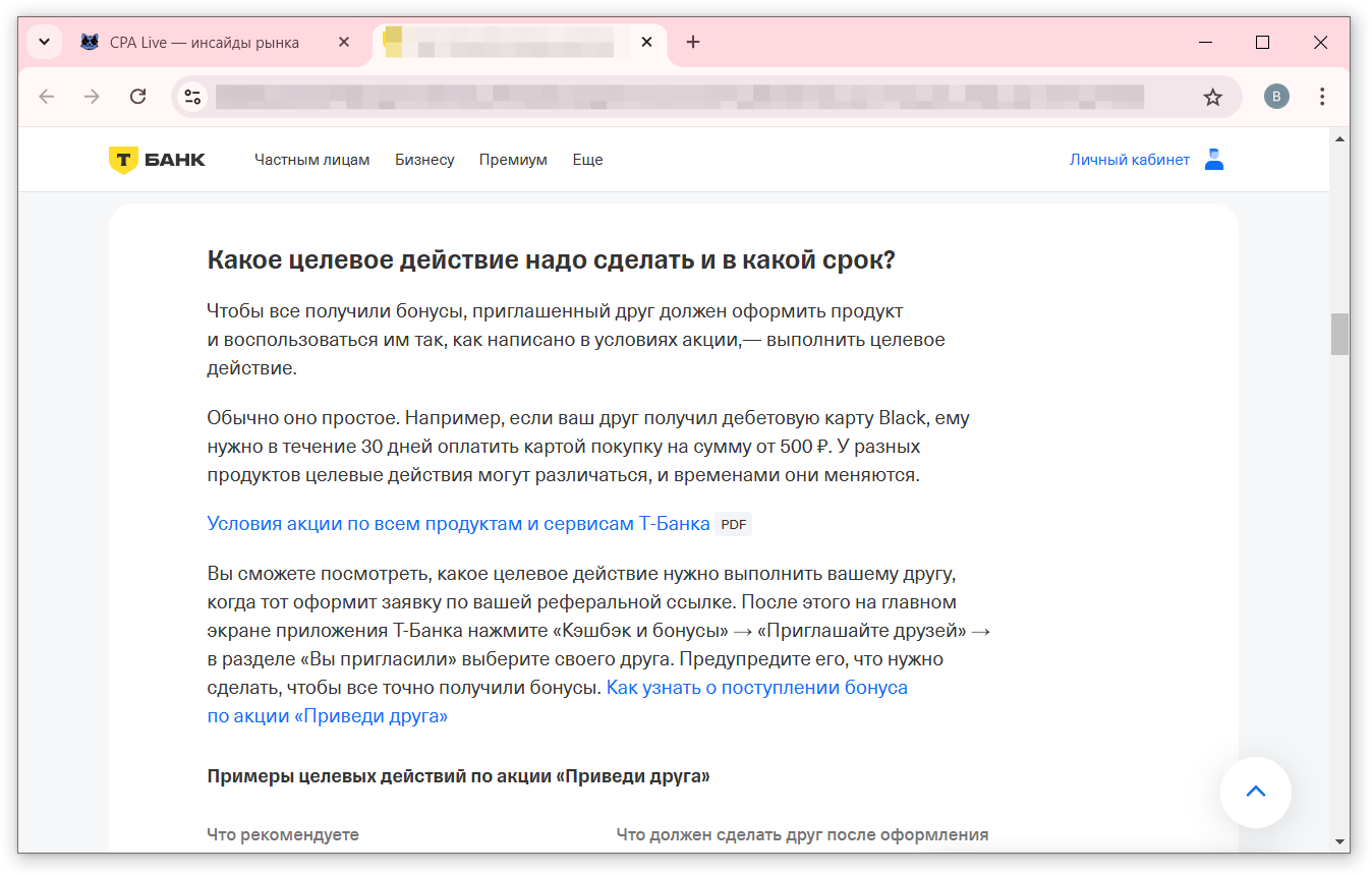 Описание целевого действия для реферала в арбитраже трафика | CPA Live