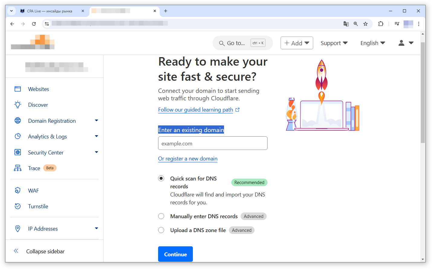 Настройка Cloudflare | CPA Live