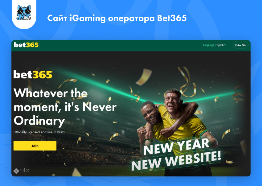 Официальный сайт компании Bet365 | CPA Live