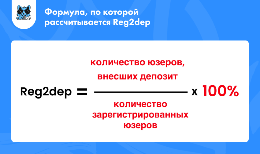 Формула расчета Рег2деп в арбитраже трафика | CPA Live