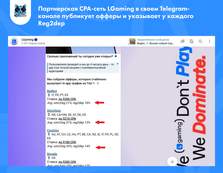 Указание R2D при описании офферов в арбитраже трафика на гемблинг и беттинг | CPA Live